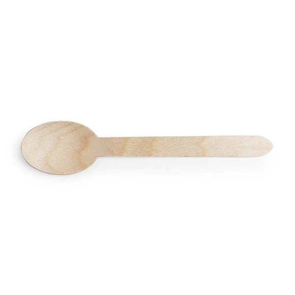 VT-SP6 Vegware™ compostable 6-in wooden spoons